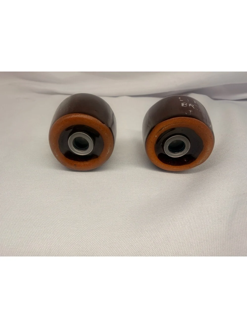 Vintage Little Brown Jug Salt & Pepper Shakers Brown Glazed Ceramic Set